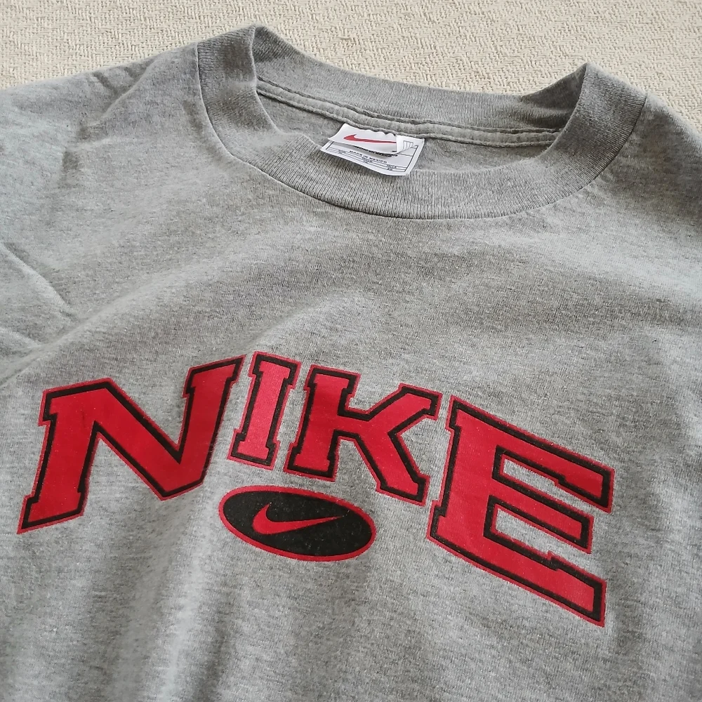 nike ♡ 90's long sleeve shirt vintage single stitch retro swoosh streetwear xl